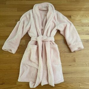 J. Crew Pink Plush Robe Womens Size L/XL